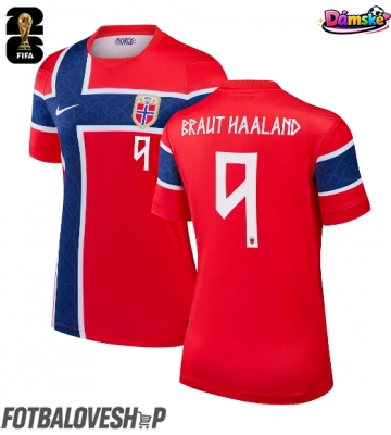 Norsko Erling Haaland #9 Dámské Domácí Dres MS 2026 Krátký Rukáv